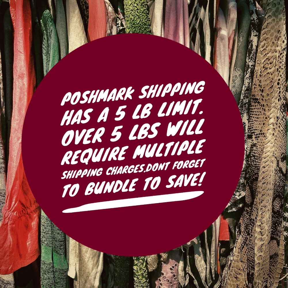 Poshmark limits Shipping to 5 lbs per package.